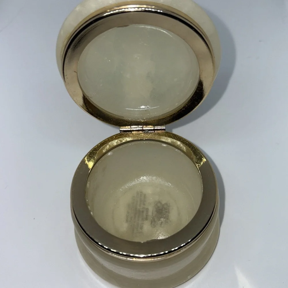 Vtg 1987 Samuel J. Butcher Precious Moments alabaster made in Italy trinket box